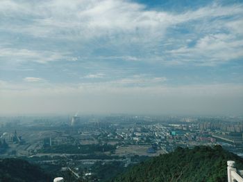 High angle view of city