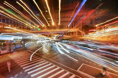 Light trails at night