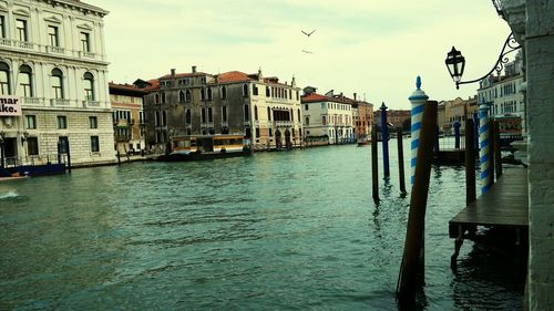 View of canal along buildings