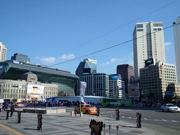 City street against sky