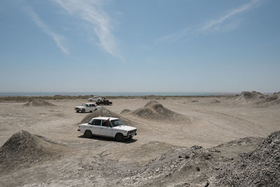 Scenic view of desert against sky