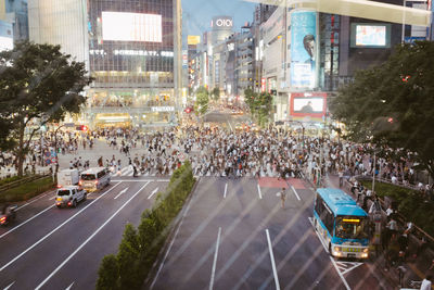 City street with buildings in background