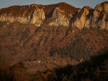 Panoramic view of rock formations