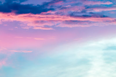 Low angle view of dramatic sky during sunset