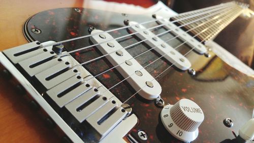 Close-up of electric guitar