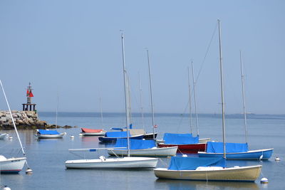 Boats in sea