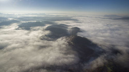 Aerial view of cloudscape