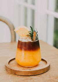 Close-up of drink on table