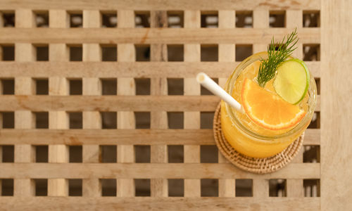 Close-up of drink on table