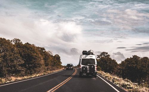 Car on road against sky