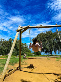 Low angle view of playground