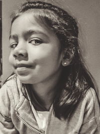 Close-up portrait of teenage girl