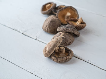 High angle view of bread on table