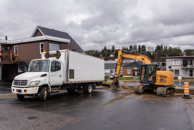 Car on road against sky