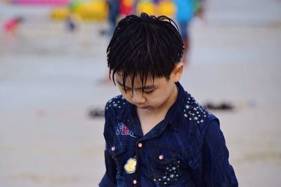 Portrait of boy looking at camera