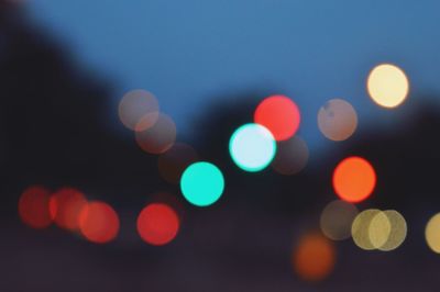 Defocused lights at night