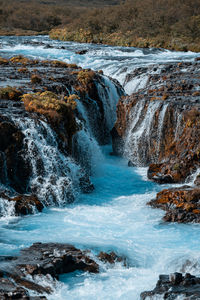 Scenic view of waterfall