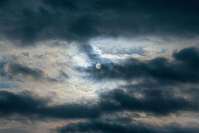 Low angle view of moon in sky