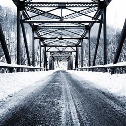 Metallic bridge during winter