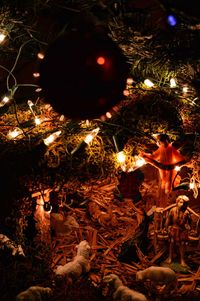 Close-up of illuminated electric lamp