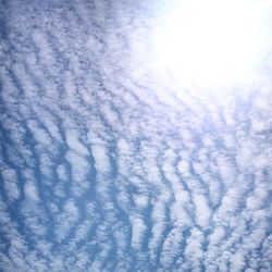 Low angle view of cloudy sky