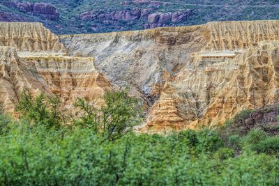 Rock formations on landscape