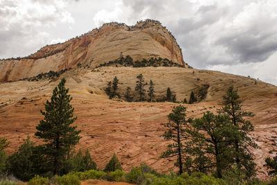 Scenic view of mountain against sky