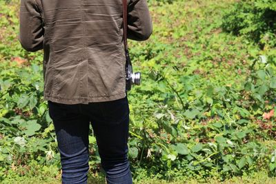 Man standing on grass