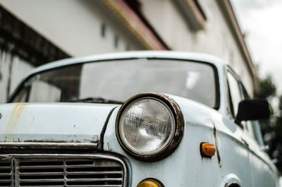 Close-up of vintage car