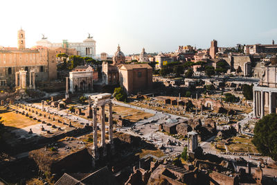 High angle view of cityscape