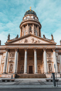 Low angle view of historical building against sky