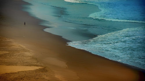 High angle view of beach