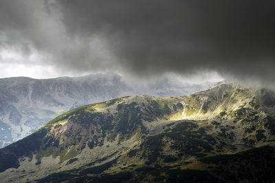 Scenic view of mountain against sky