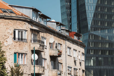 Low angle view of residential buildings