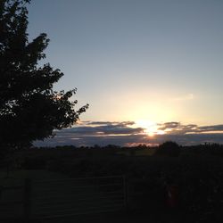 Scenic view of landscape at sunset