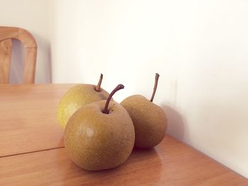 Close-up of apple on table