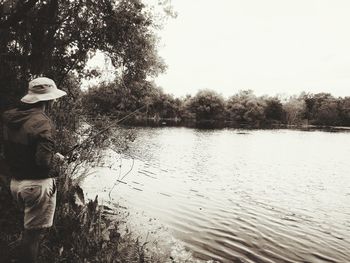 Reflection of trees in water