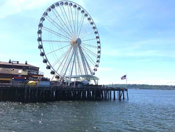 Ferris wheel in city
