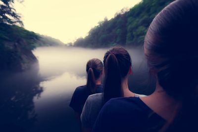 Woman looking at view