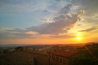 Scenic view of sunset against sky