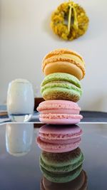 Close-up of dessert on table