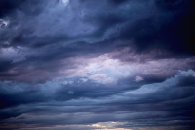 Low angle view of cloudy sky