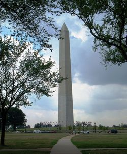 Monument against cloudy sky