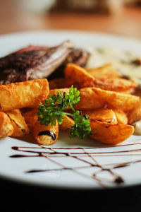 Close-up of food on plate