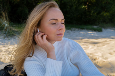 Portrait of young woman