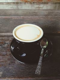 Coffee cup on table