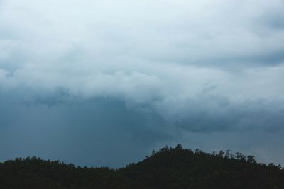 Scenic view of landscape against cloudy sky