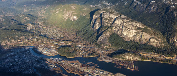 High angle view of lake