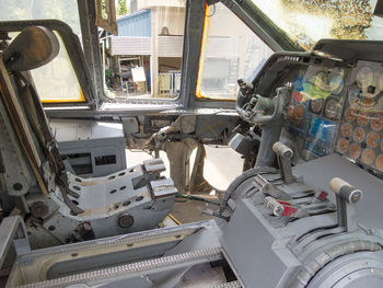 Interior of abandoned train