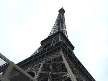 Low angle view of eiffel tower